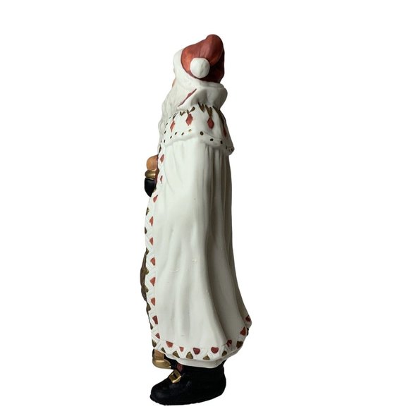Traditions Christmas Santa Claus Holding Staff Bag Toy Figural Porcelain - Picture 3 of 12